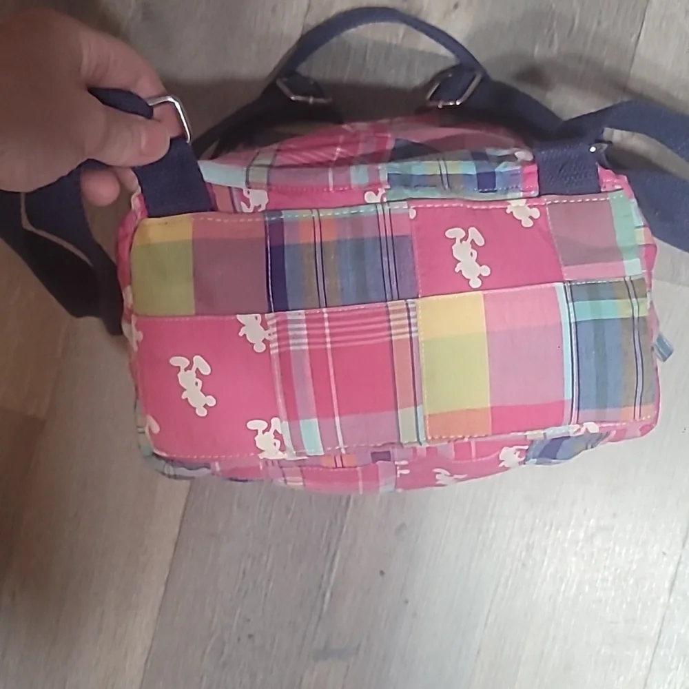 Disney Store Madras Patchwork Mickey Mouse Backpack Purse - Authentic